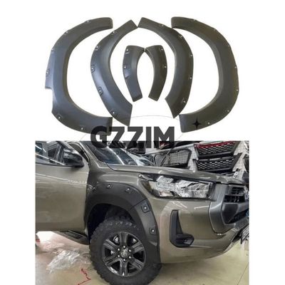 Plastic Black / White Car Fender Flare For Toyota Hilux Revo 2021 Wheel Fender Flares