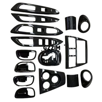 Car Interior Accessories Decoration Cover Trim ABS Carbon Fiber Black For Toyota Vios 2008-2013