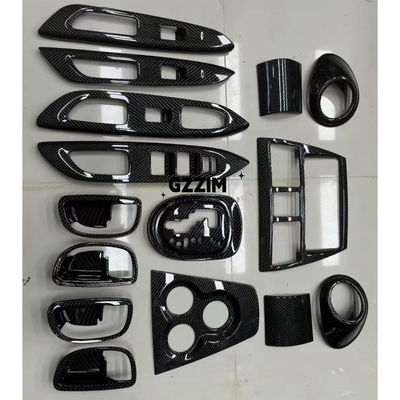Car Interior Accessories Decoration Cover Trim ABS Carbon Fiber Black For Toyota Vios 2008-2013