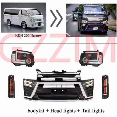 Zubehör für Fahrzeuge Fahrzeugkarosserie-Kit Front-Facelift-Upgrade-Kit für Toyota HIACE KDH 200 narrow 2014-2018