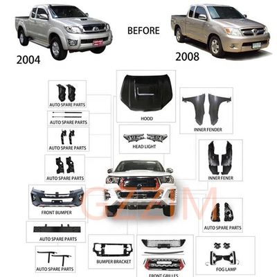 Toyota Auto Front Facelift Kit Fahrzeug Upgrade Kit für Hilux Vigo bis Hilux Rocco 2016 2017 2018